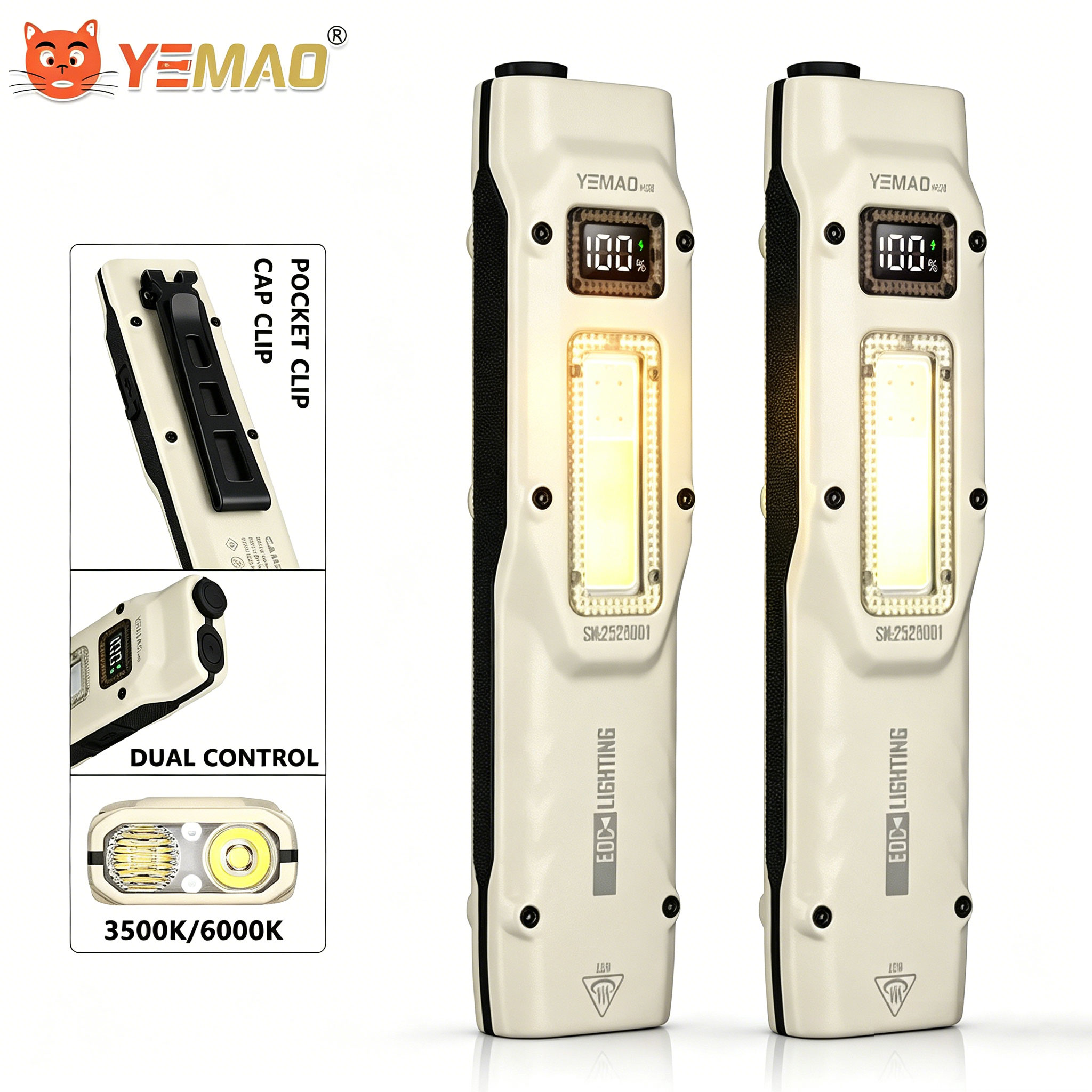 Outdoor Lighting B&Q - Senter Kerja Taktis Ultratipis 880LM YEMAO
