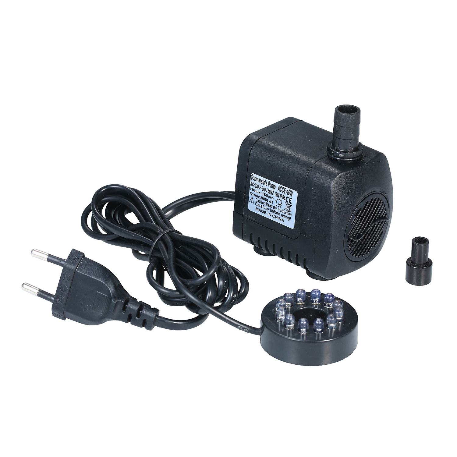 Pond Light Submersible - Lampu LED Pompa Submersible 800L/H Pompa