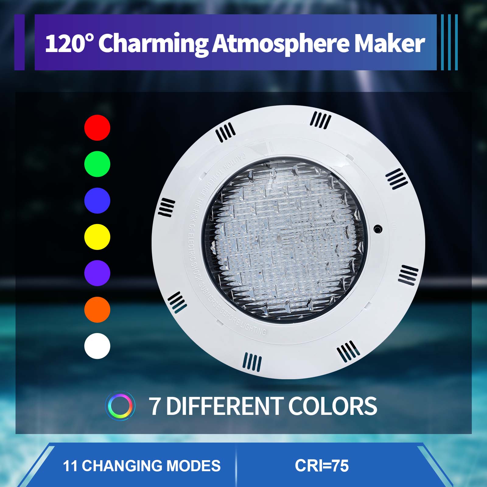 Pond Light Submersible - Lampu Kolam LED RGB 45W &