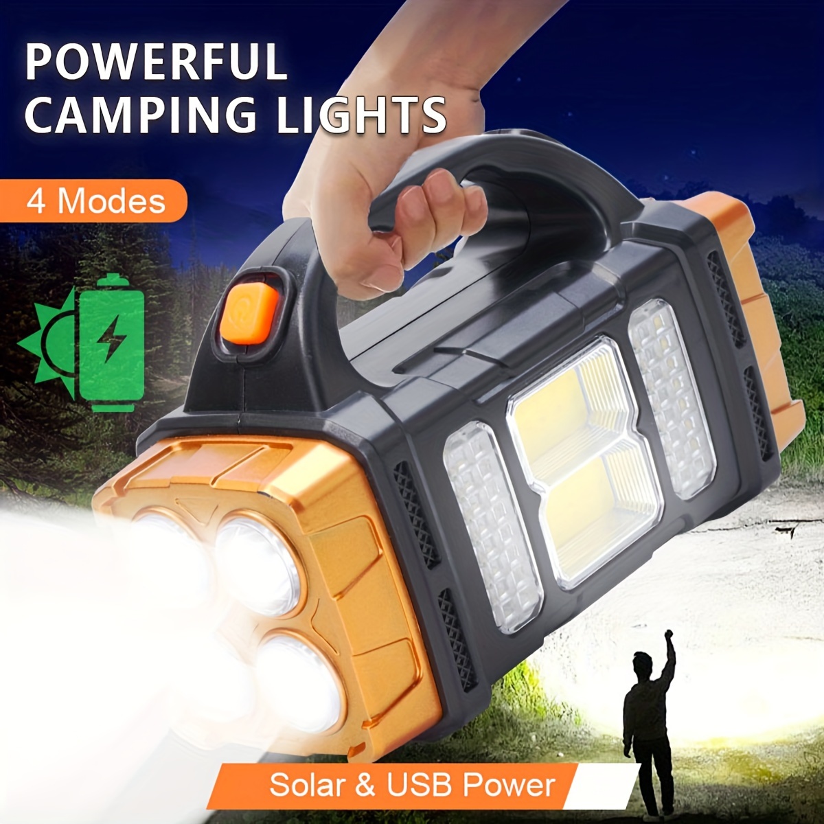 Outdoor Lighting B&Q - Senter LED Tenaga Surya Daya Tinggi