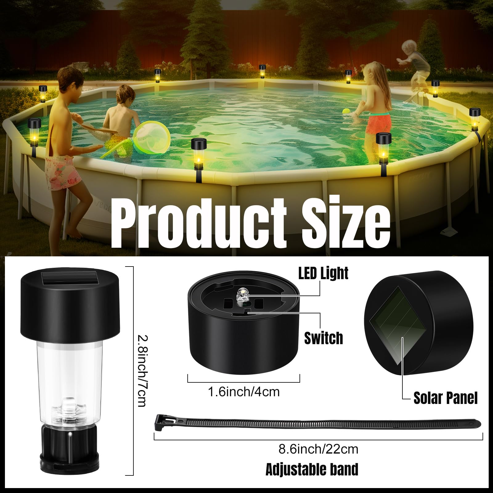 6 Paket Bingkai Lampu Kolam Su - Pond Light Submersible ulasan dan harga