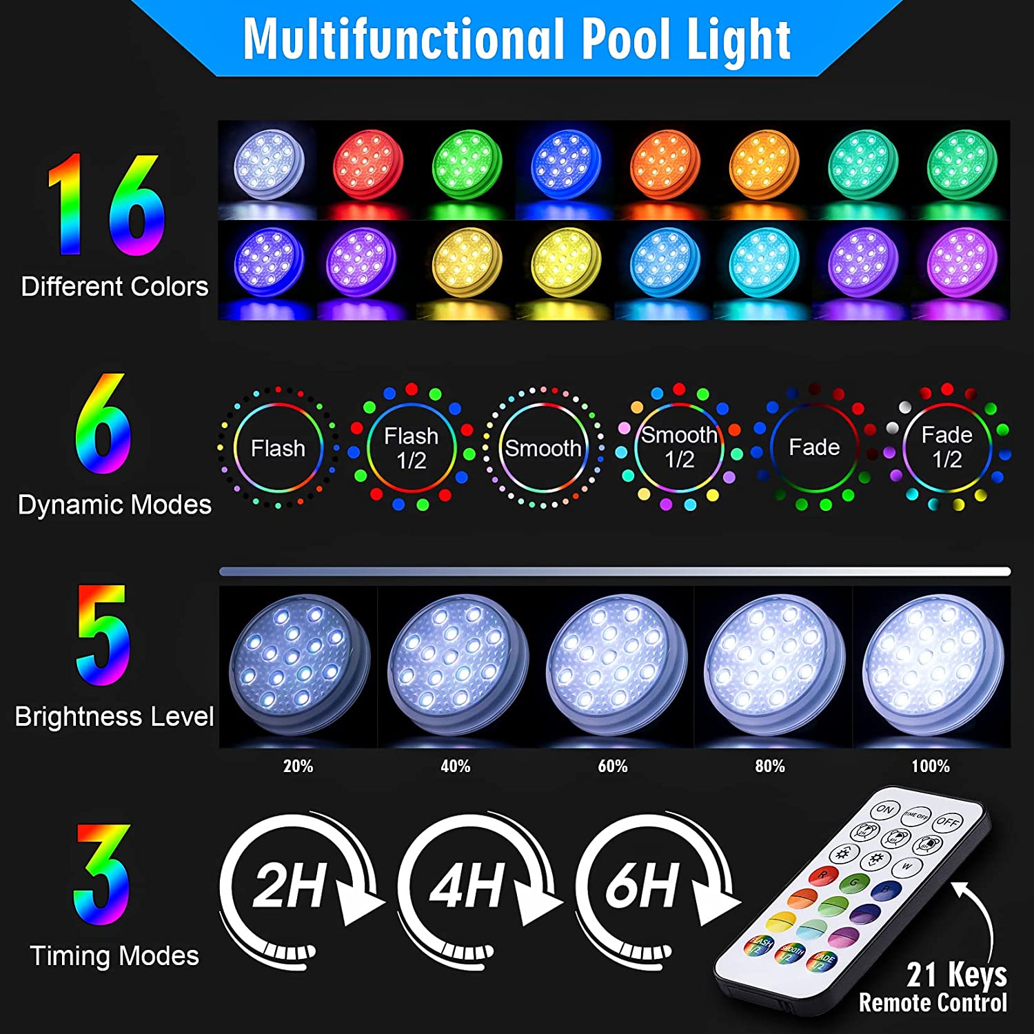 Lampu kolam renang bawah air d - Pond Light Submersible ulasan dan harga