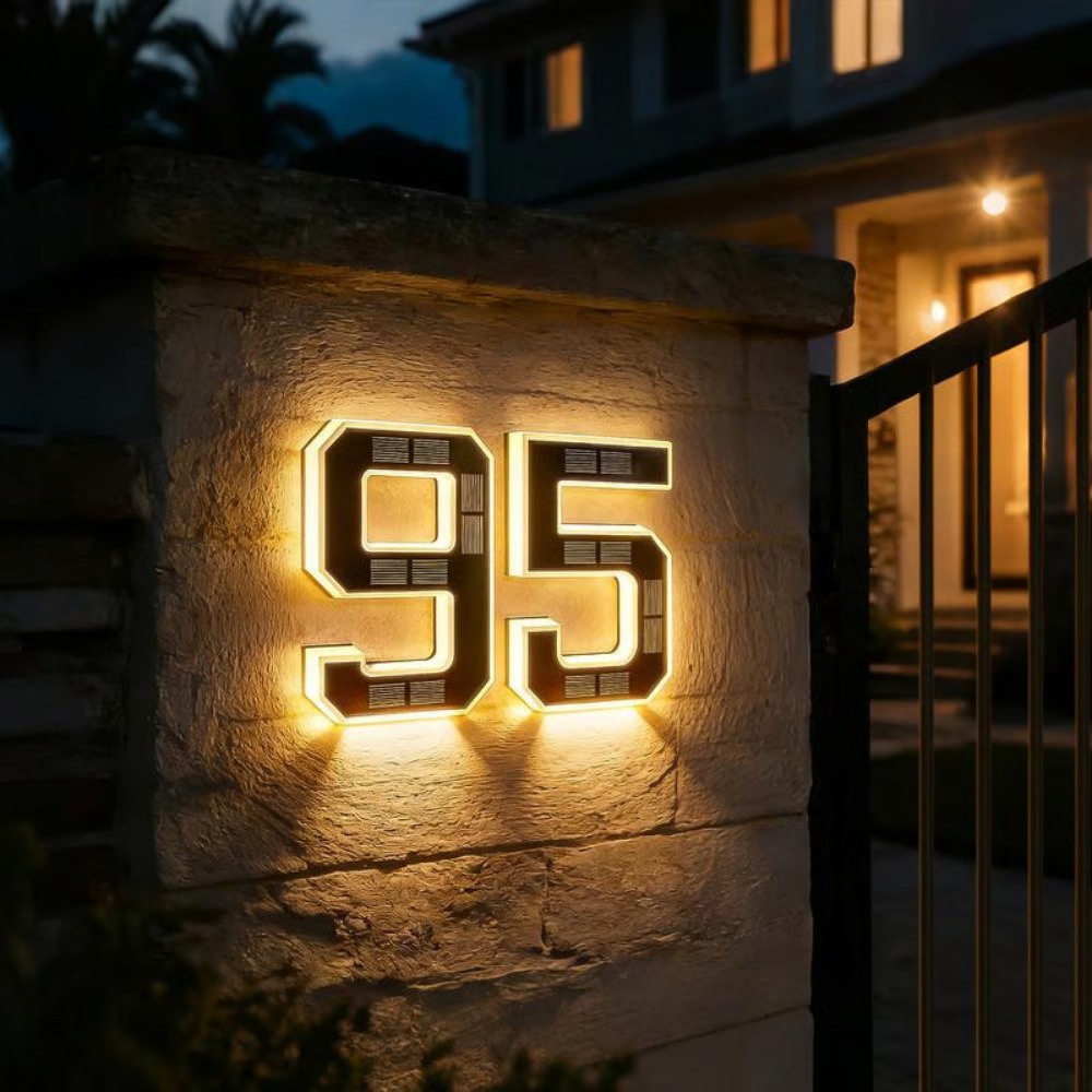 Lampu Nomor Rumah LED Tanda Al - Outdoor Lighting With Outlet ulasan dan harga