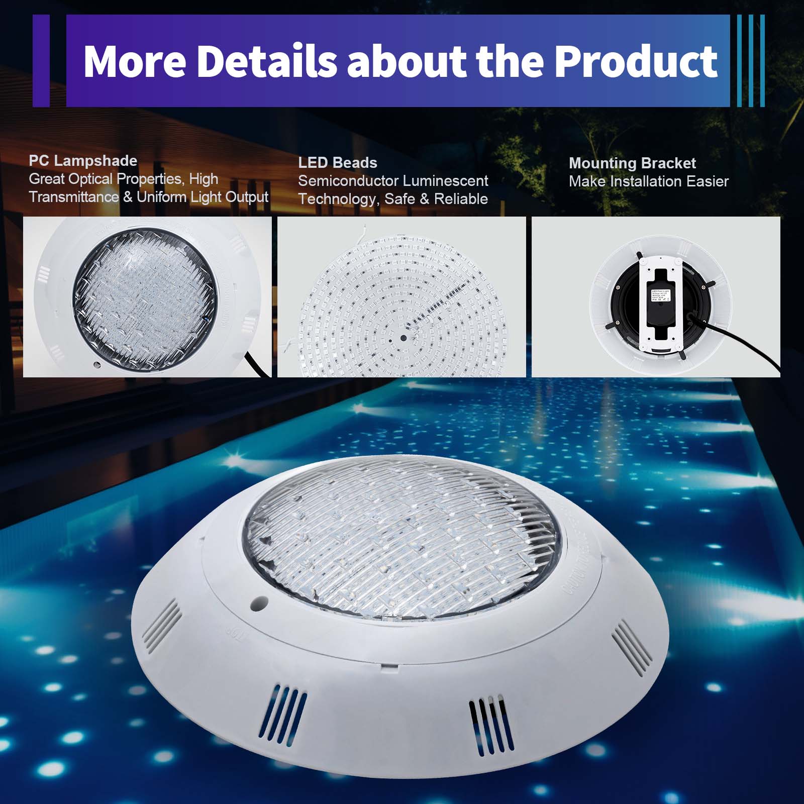 Lampu Kolam LED RGB 45W & 36W  - Pond Light Submersible ulasan dan harga