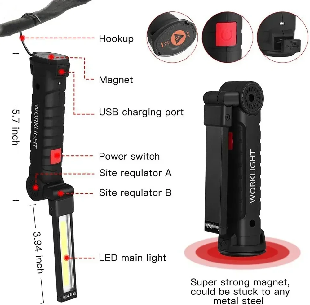 Lampu Inspeksi Senter LED COB  - Outdoor Lighting B&Q ulasan dan harga