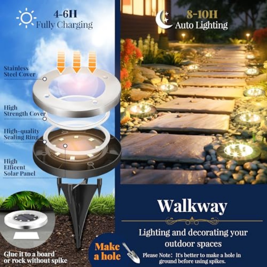Lampu Taman Tenaga Surya Lampu - Outdoor Lighting Driveway ulasan dan harga