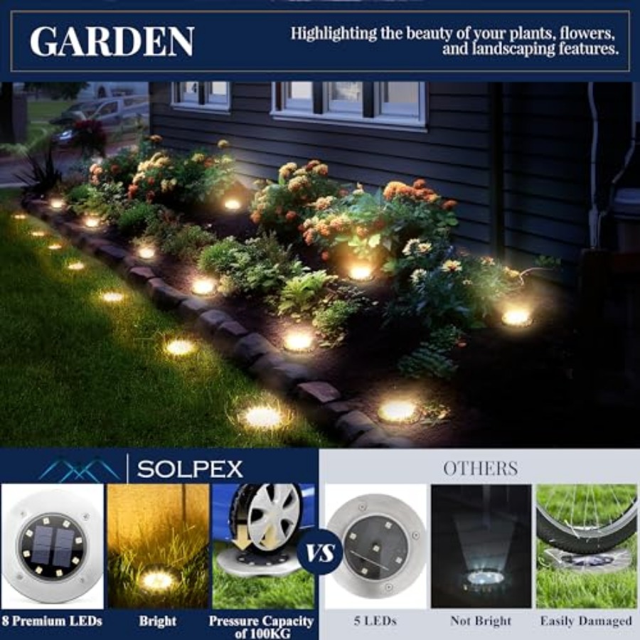 Lampu Taman Tenaga Surya Lampu - Outdoor Lighting Driveway ulasan dan harga