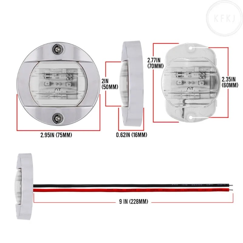 Lampu Dek Kapal Navigasi 12V/2 - Deck Step Light ulasan dan harga